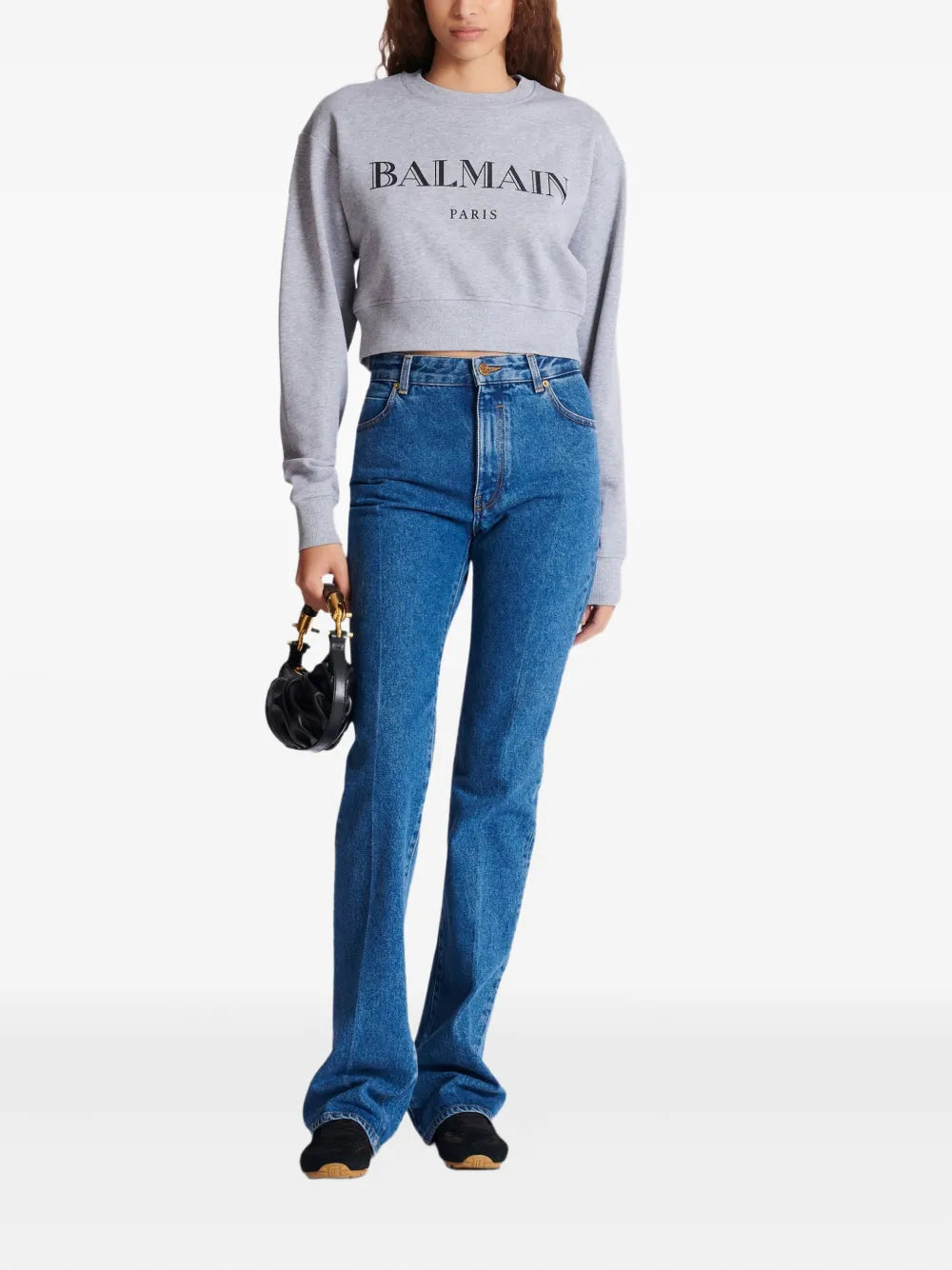 Balmain  logo-print crew-neck sweatshirt