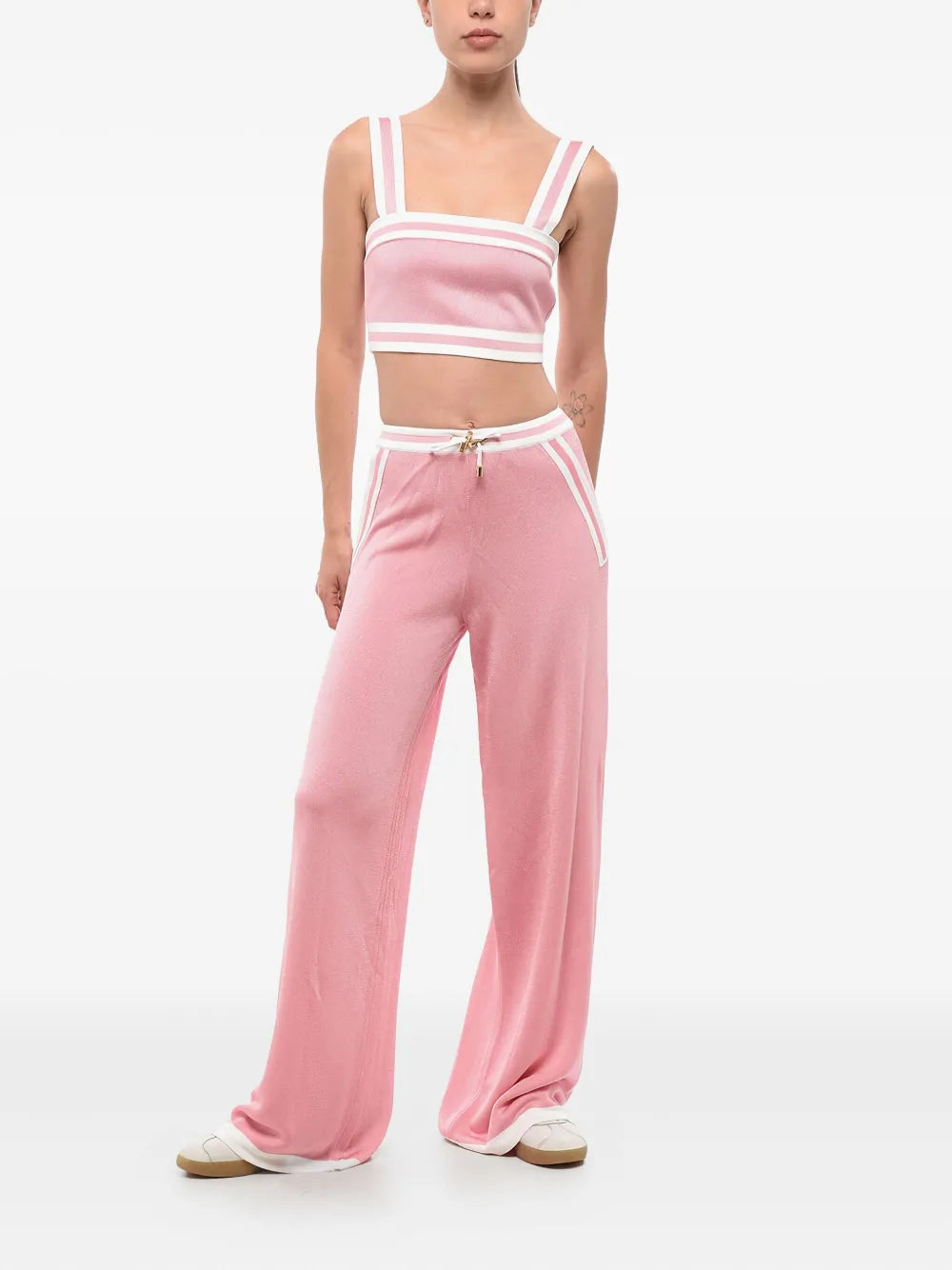 Balmain  side-stripe elastic-waistband trousers