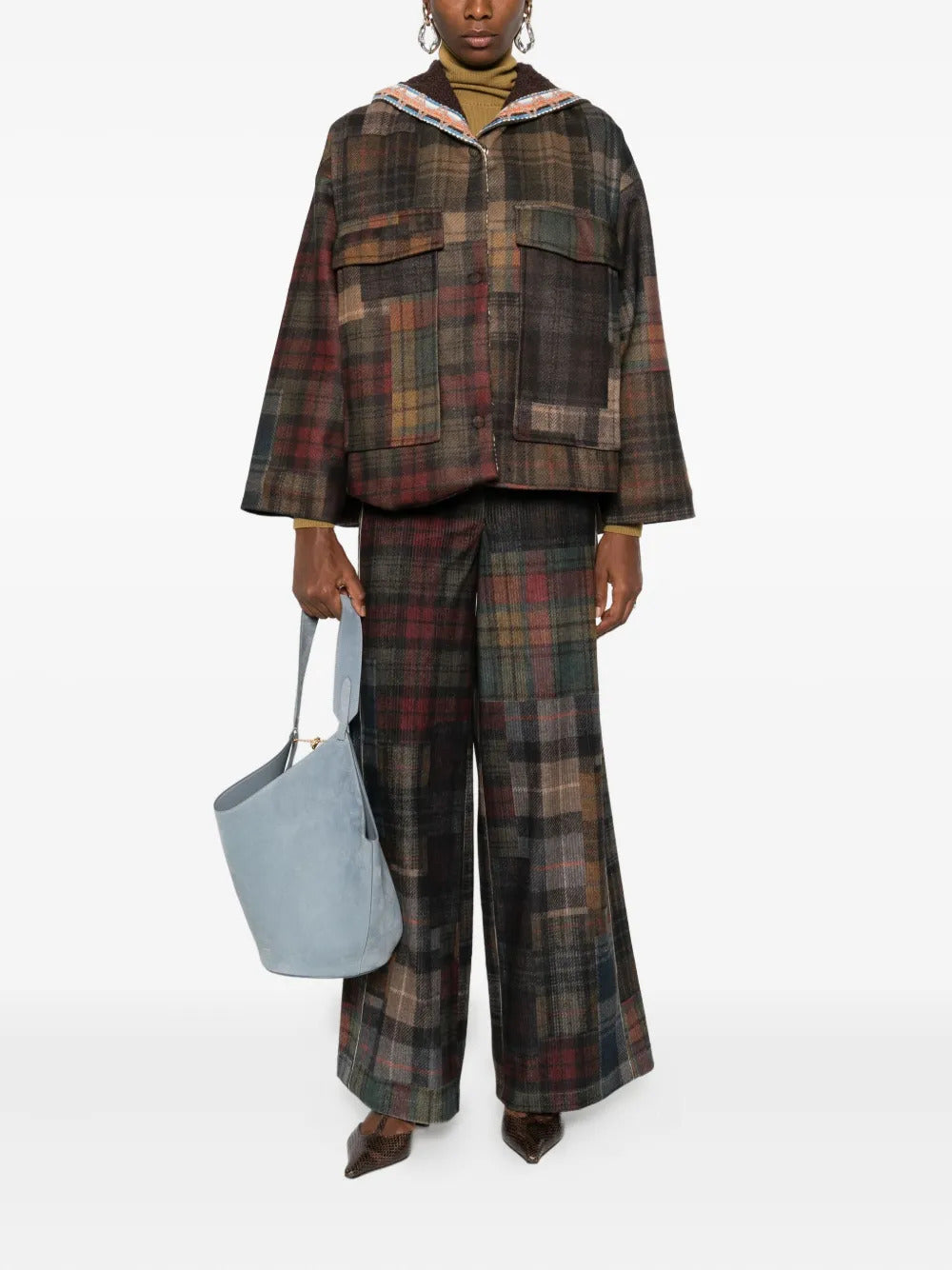 Bye patchwork hooded jacket