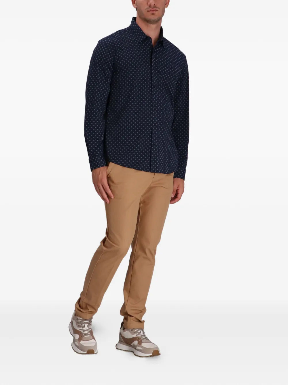 BOSS  patterned long-sleeved shirt