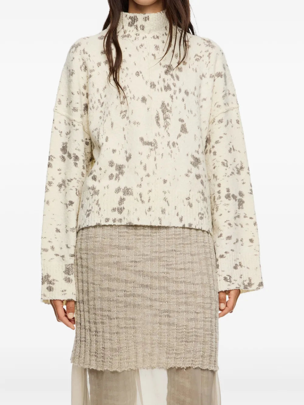 Bimba y Lola  high-neck speckled sweater