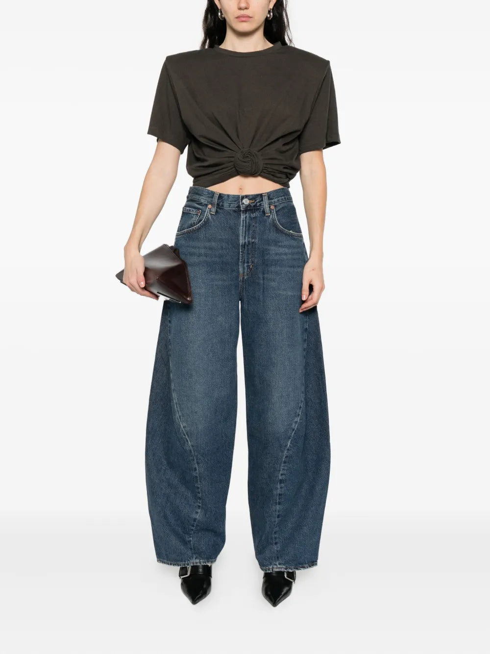 AGOLDE  panelled regenerative-cotton jeans