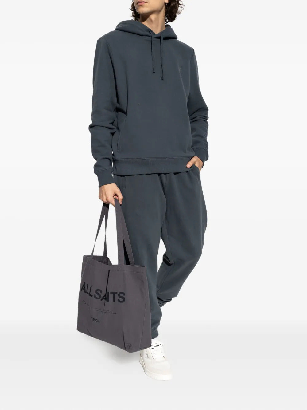 AllSaints  embroidered-logo hoodie