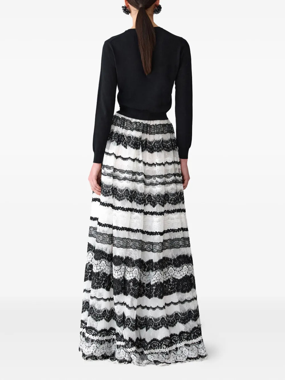 Carolina Herrera  lace-embellished ball skirt