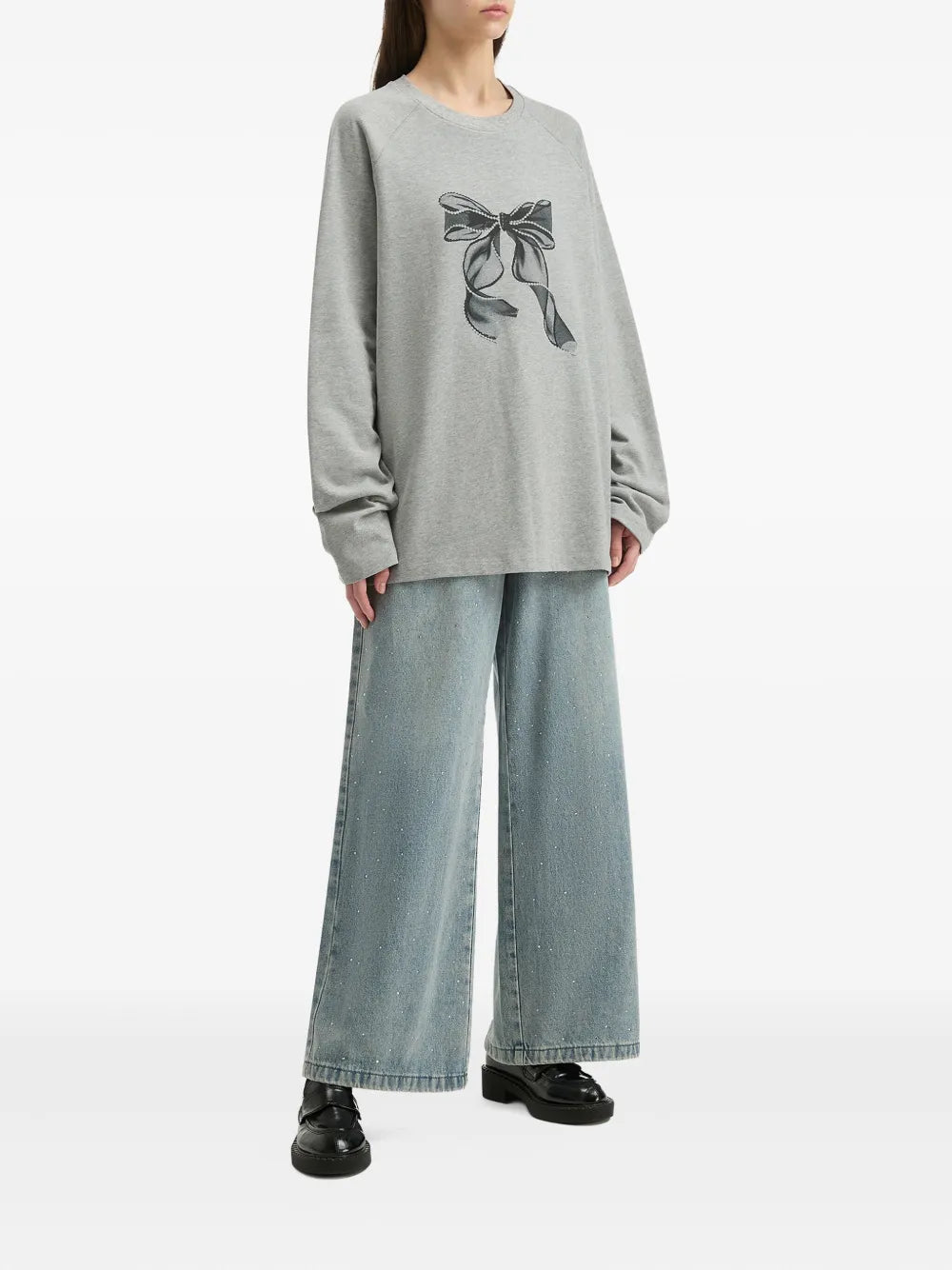 b+ab  bow-print sweatshirt