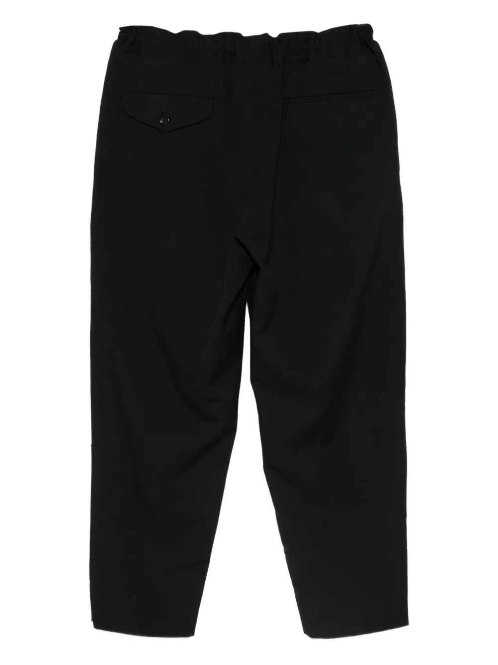 Black Comme Des Garçons  elasticated-waist wool trousers