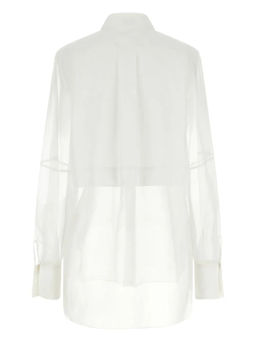 Brunello Cucinelli organza-sleeve button shirt