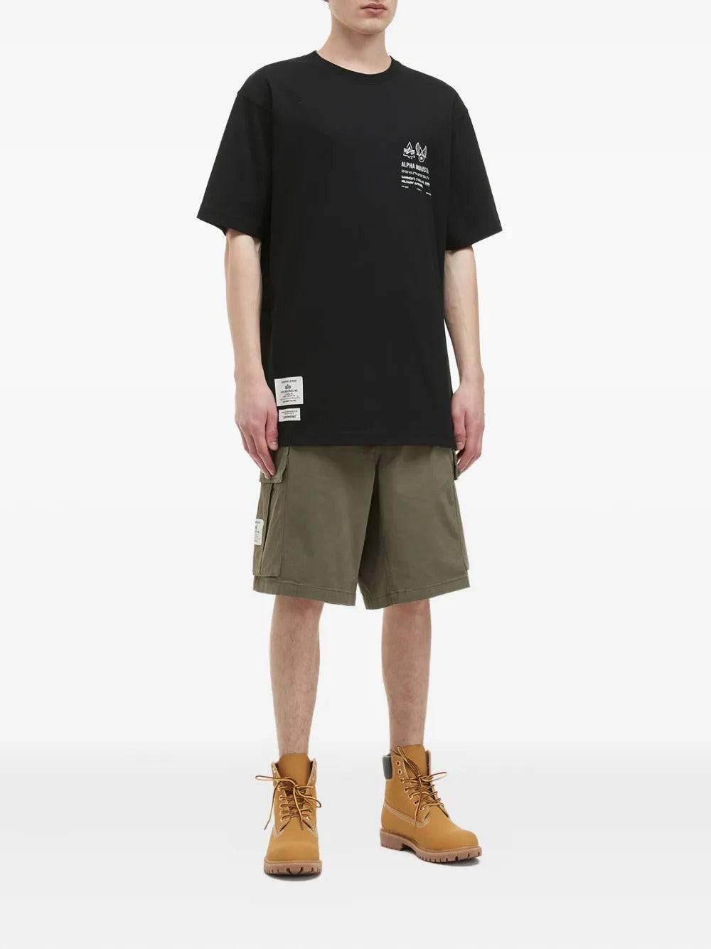 Alpha Industries  logo-print crew-neck T-shirt