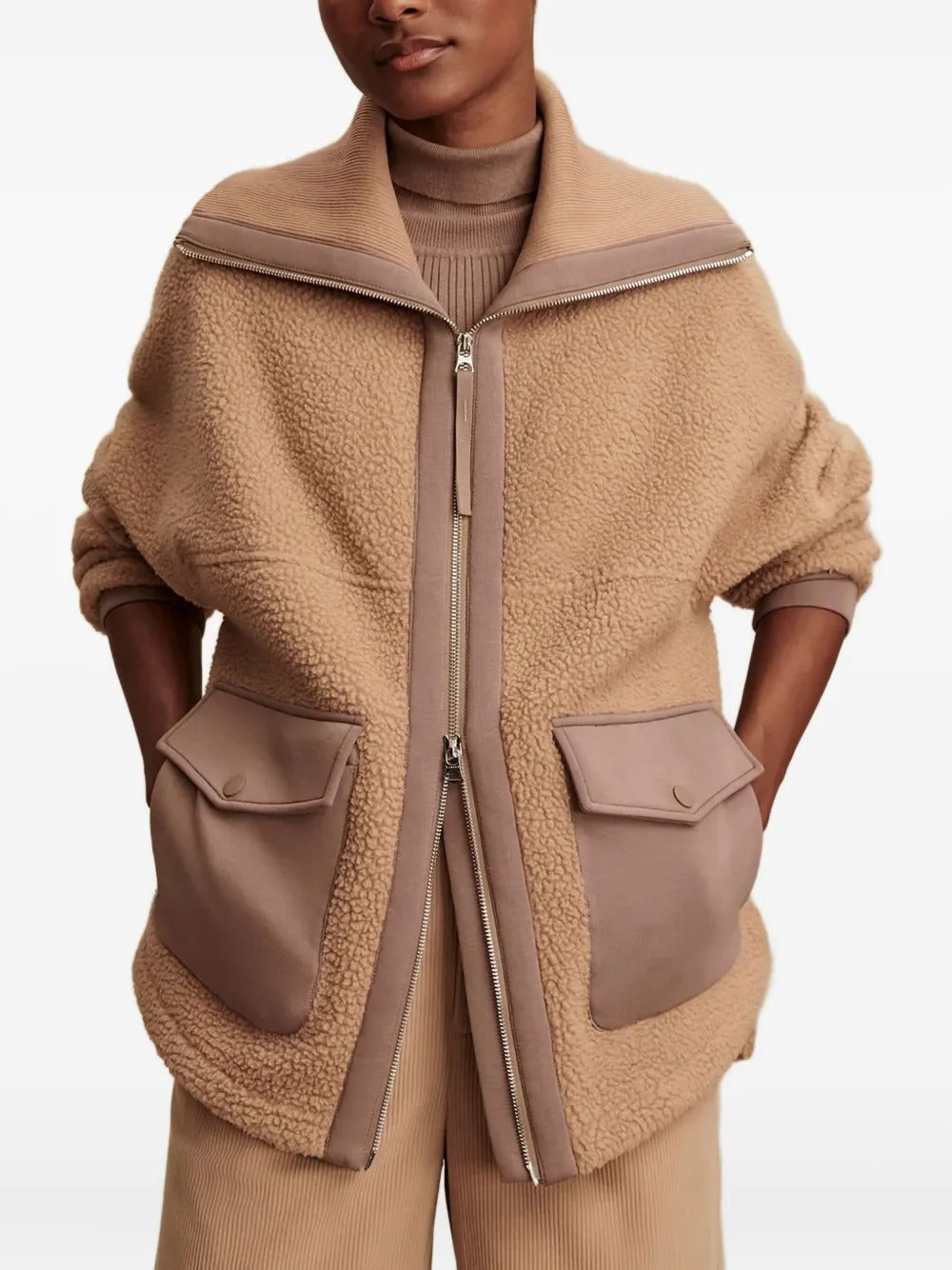 Varley patch-pocket fleece top