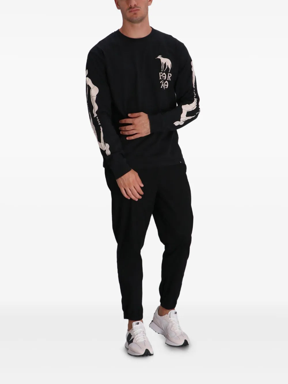 BY PARRA long-sleeve graphic-print T-shirt
