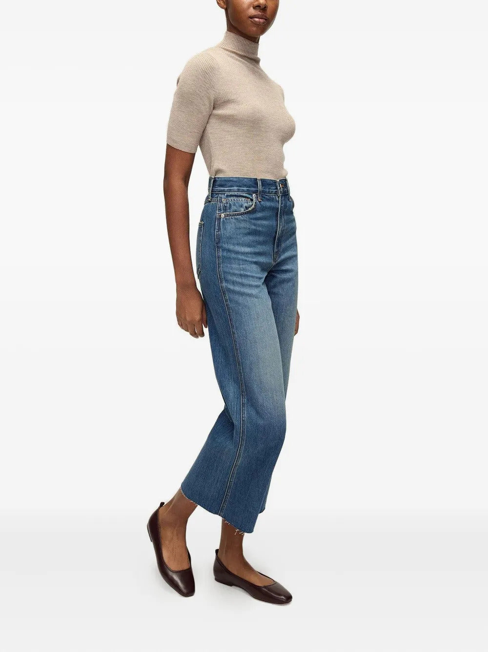Veronica Beard  Taylor frayed-hem jeans