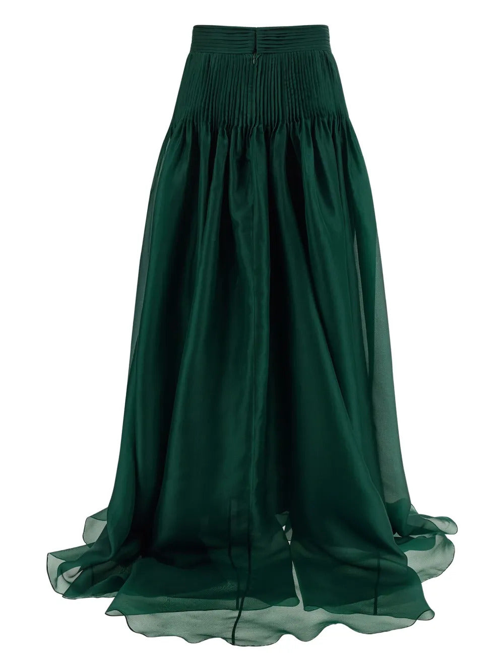 Carolina Herrera pintucked organza skirt