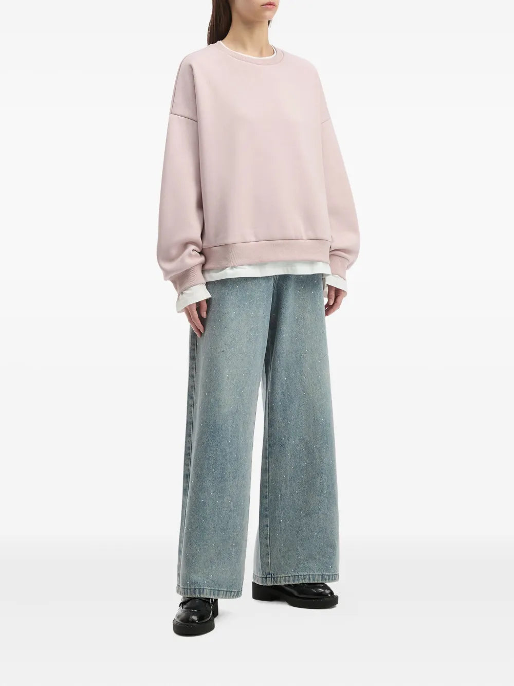 b+ab  double-layered crew-neck sweatshirt