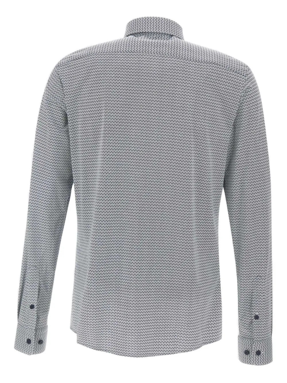 BOSS geometric-pattern long-sleeve shirt