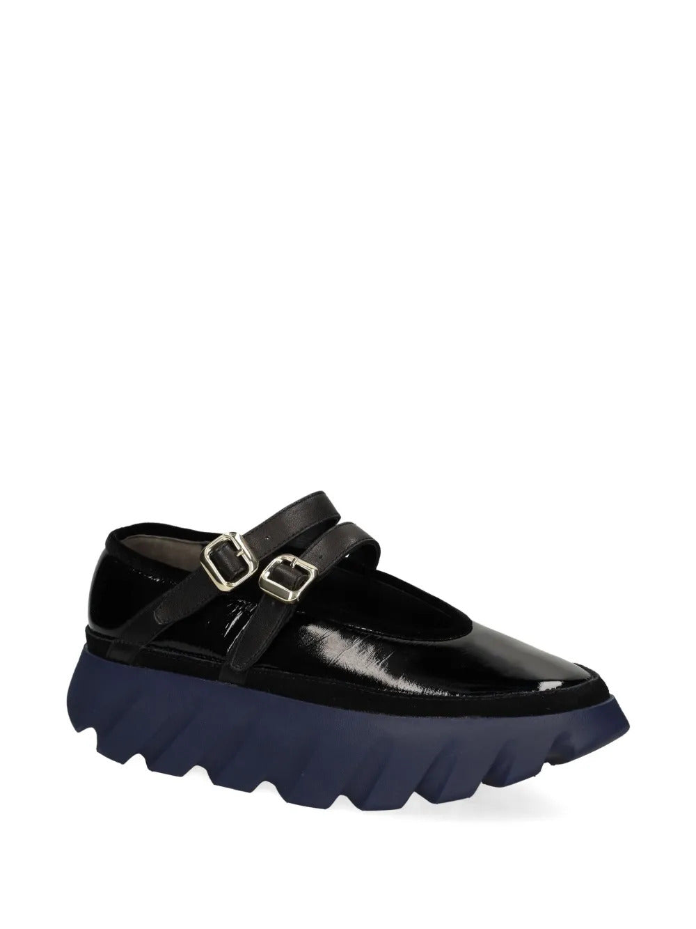 4CCCCEES  double-buckle leather flat pumps