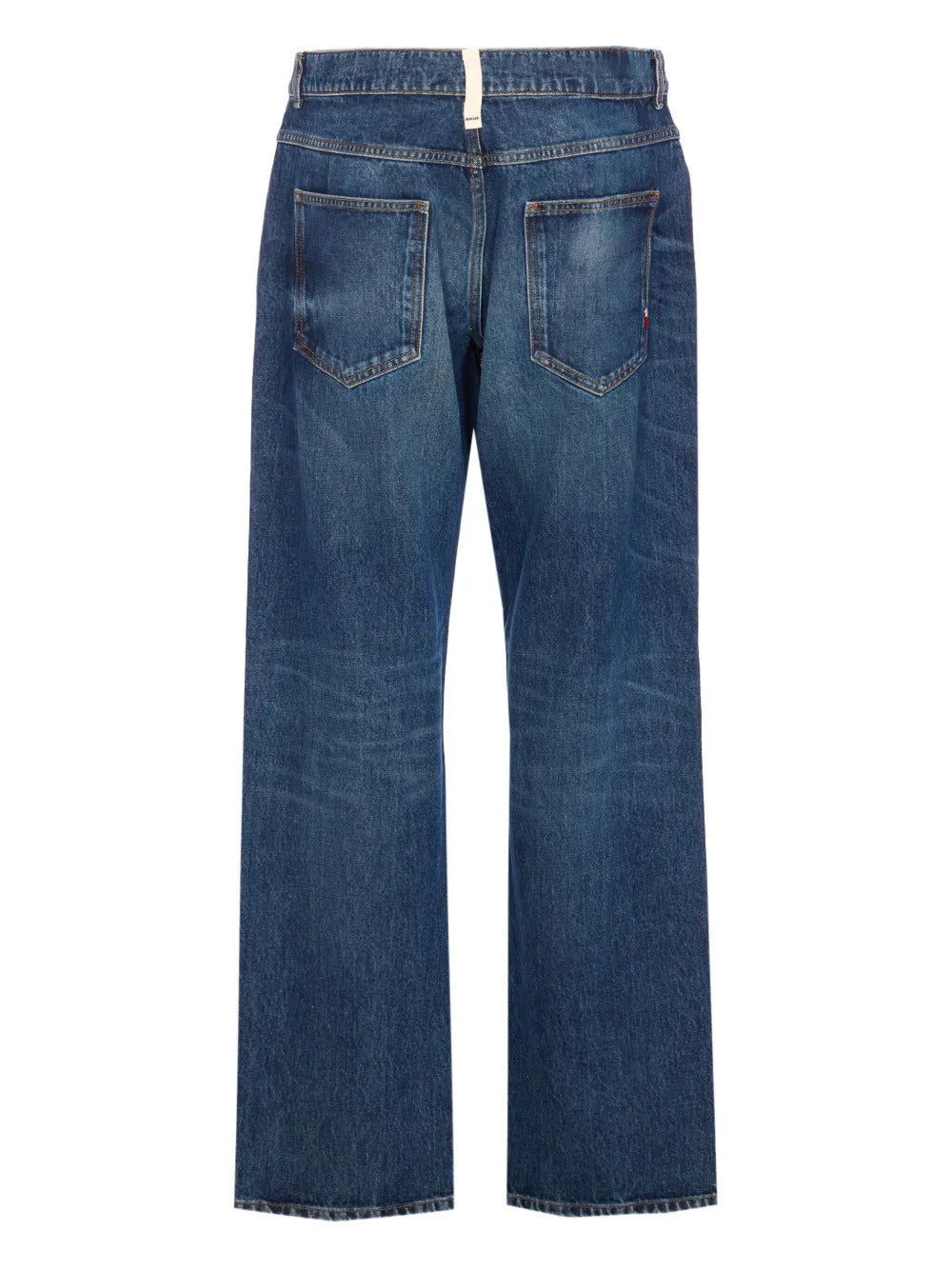AMISH  whiskering-effect jeans