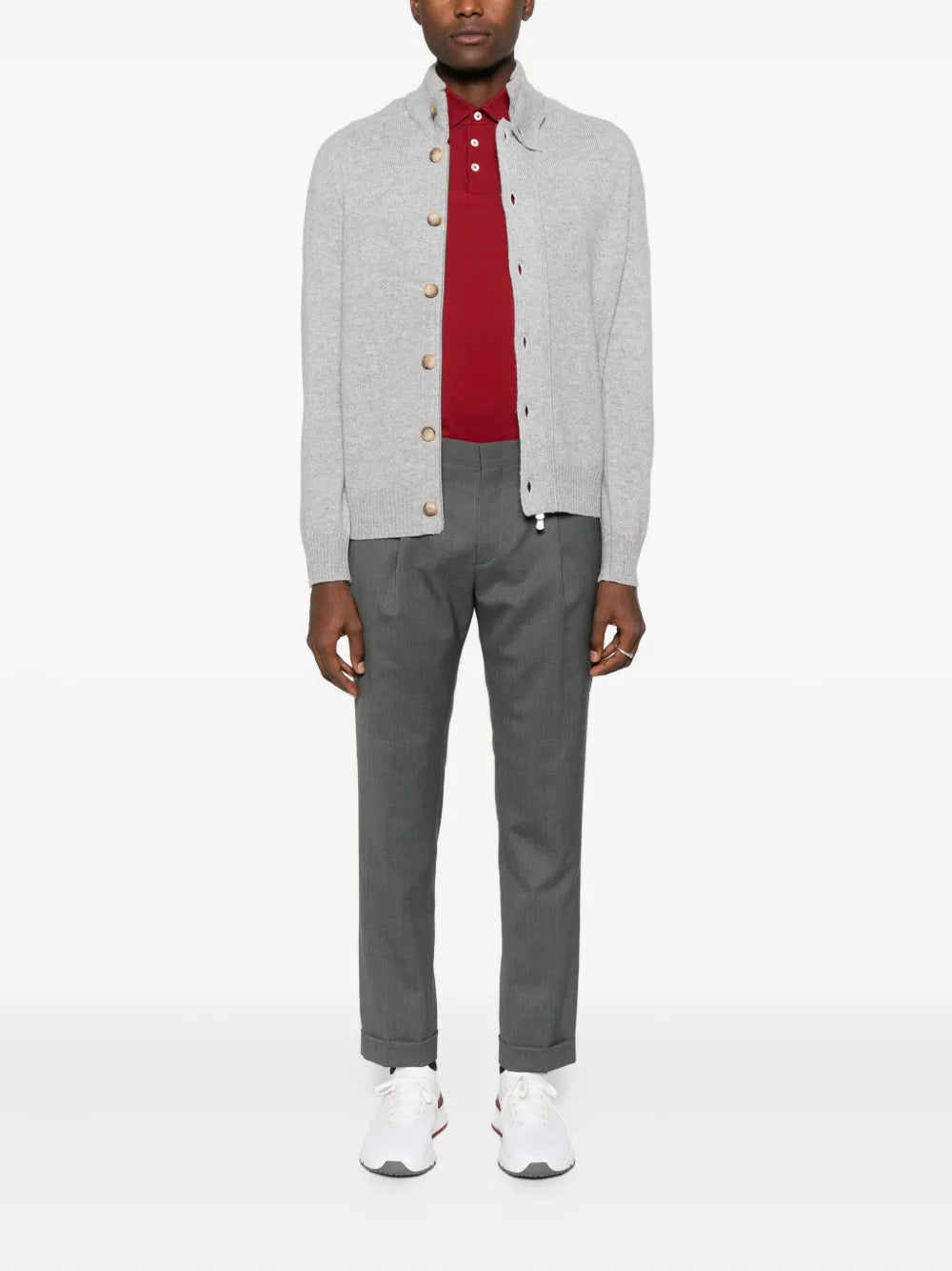 Brunello Cucinelli logo-embroidered polo shirt