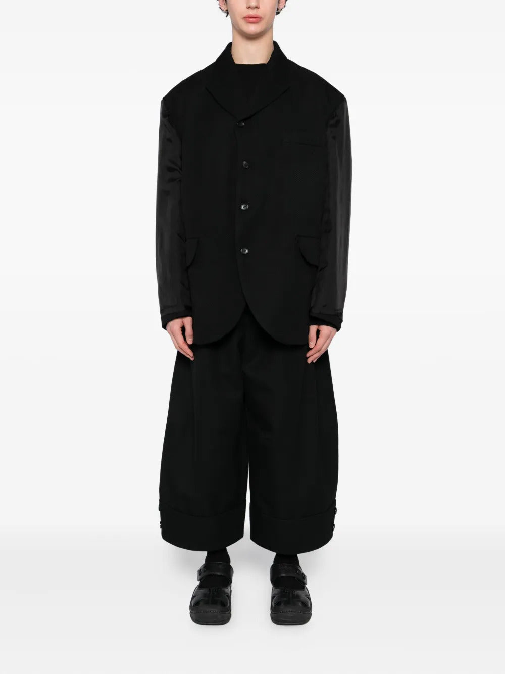 Black Comme Des Garçons  single-breasted jacket