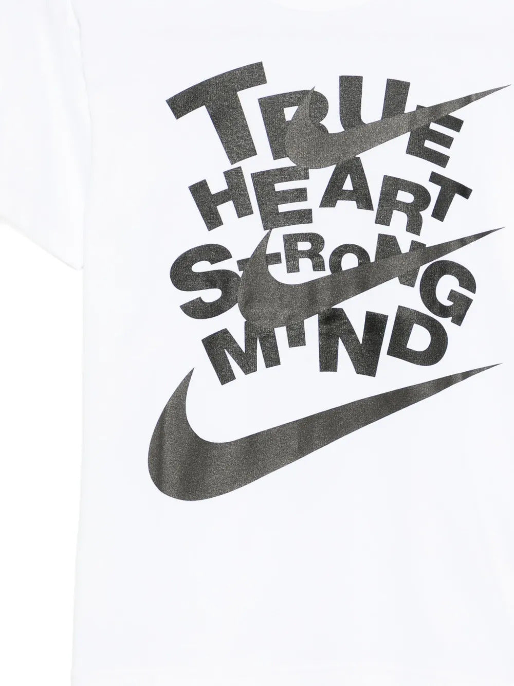 Black Comme Des Garçons  x Nike slogan-print T-shirt