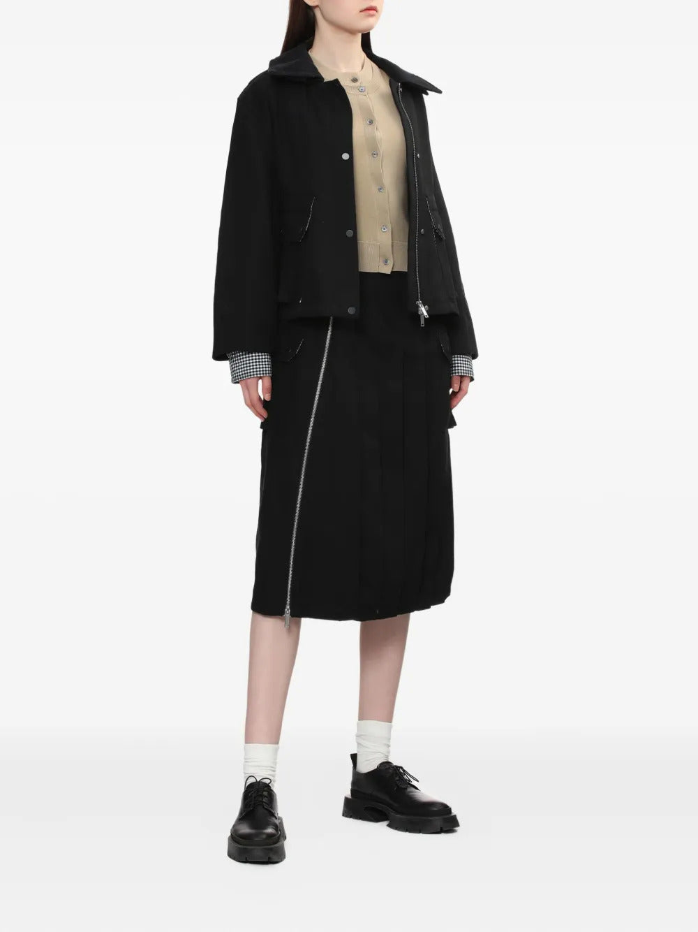 3.1 Phillip Lim  zip pleated skirt