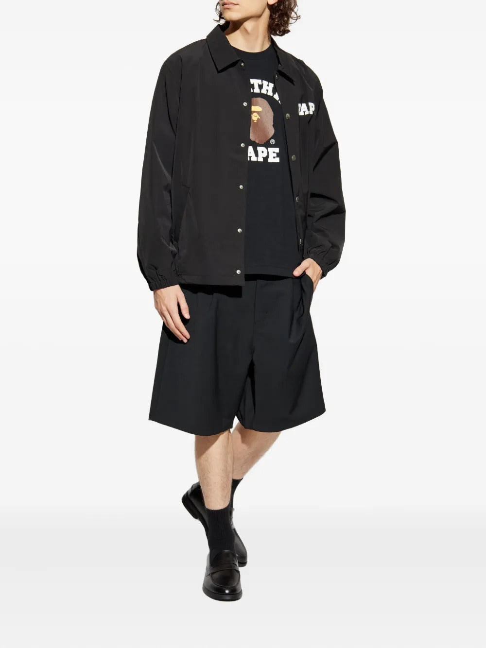 A BATHING APE® College Coach logo jacket