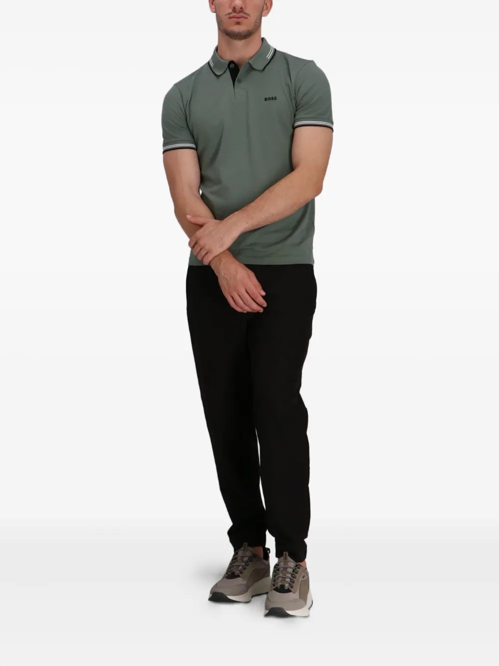 BOSS  logo-detail polo shirt
