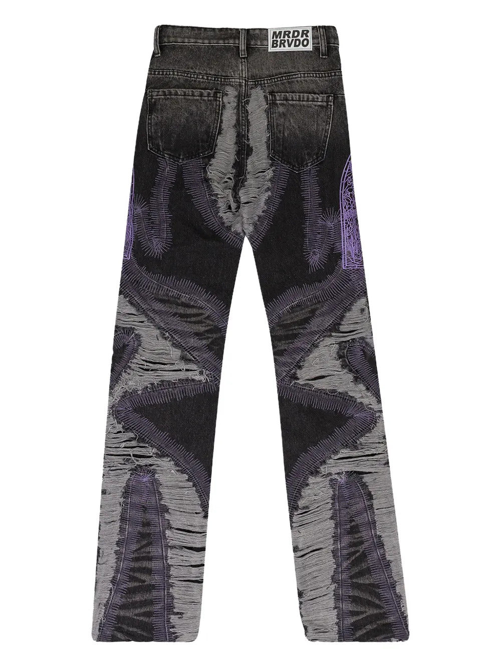 Who Decides War distressed-effect jeans