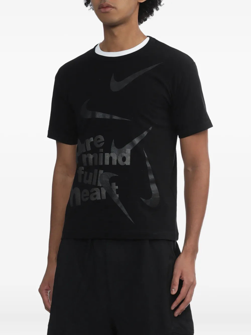 Black Comme Des Garçons  x Nike graphic-print T-shirt