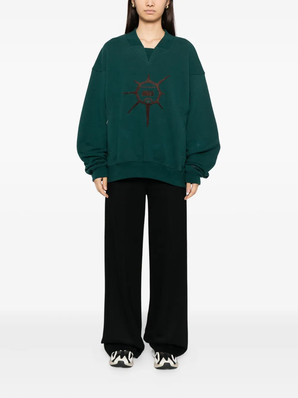ASICS  graphic-embroidered sweatshirt
