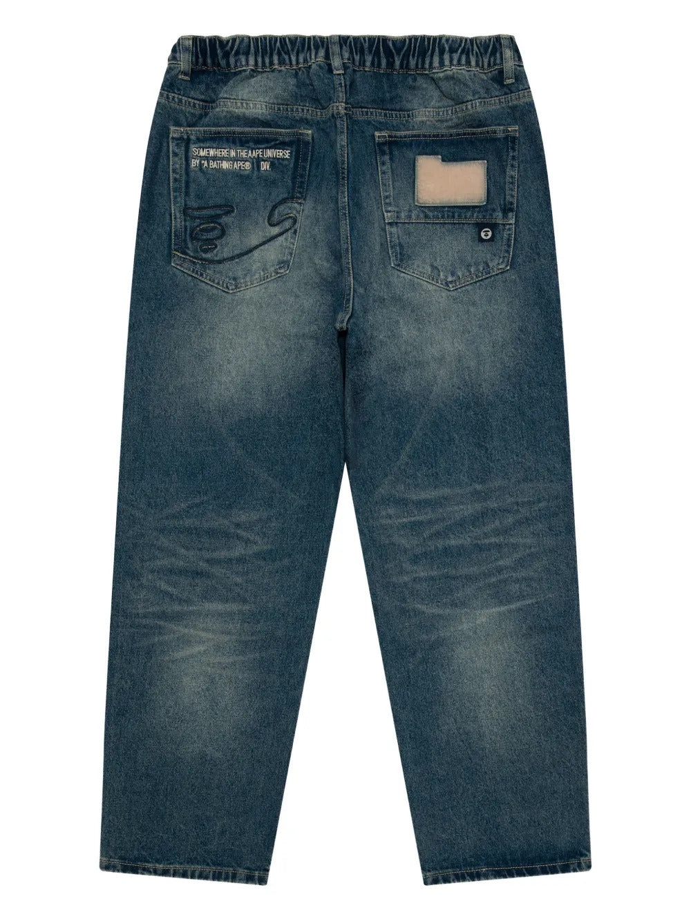 AAPE BY *A BATHING APE®  elasticated logo-patch jeans
