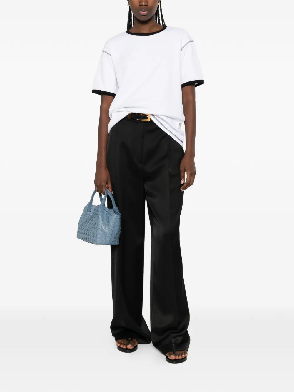 Aya Muse  waffle trim T-shirt