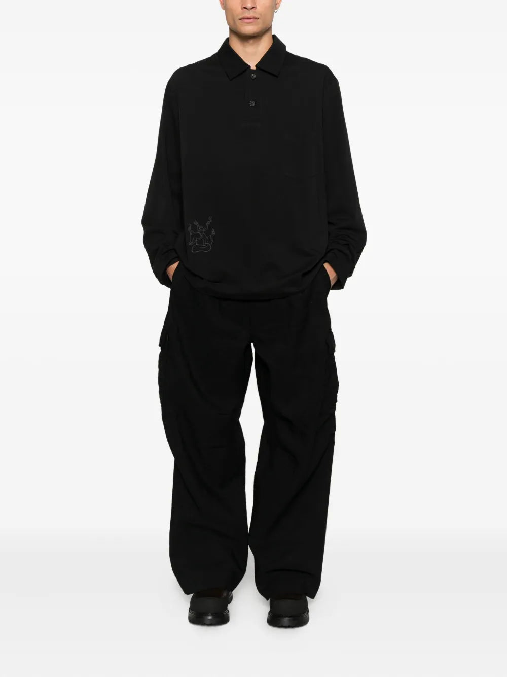 Ziggy Chen  cotton polo shirt