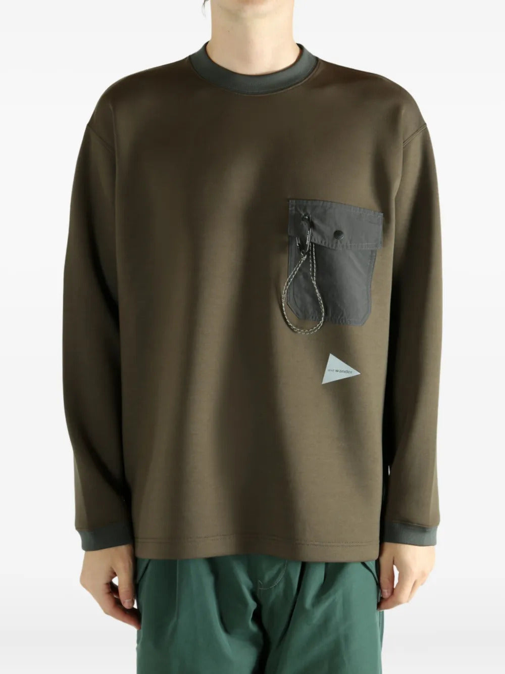 and Wander chest-pocket crew-neck sweatshirt