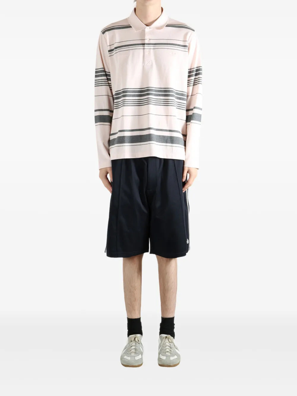 adidas striped polo shirt