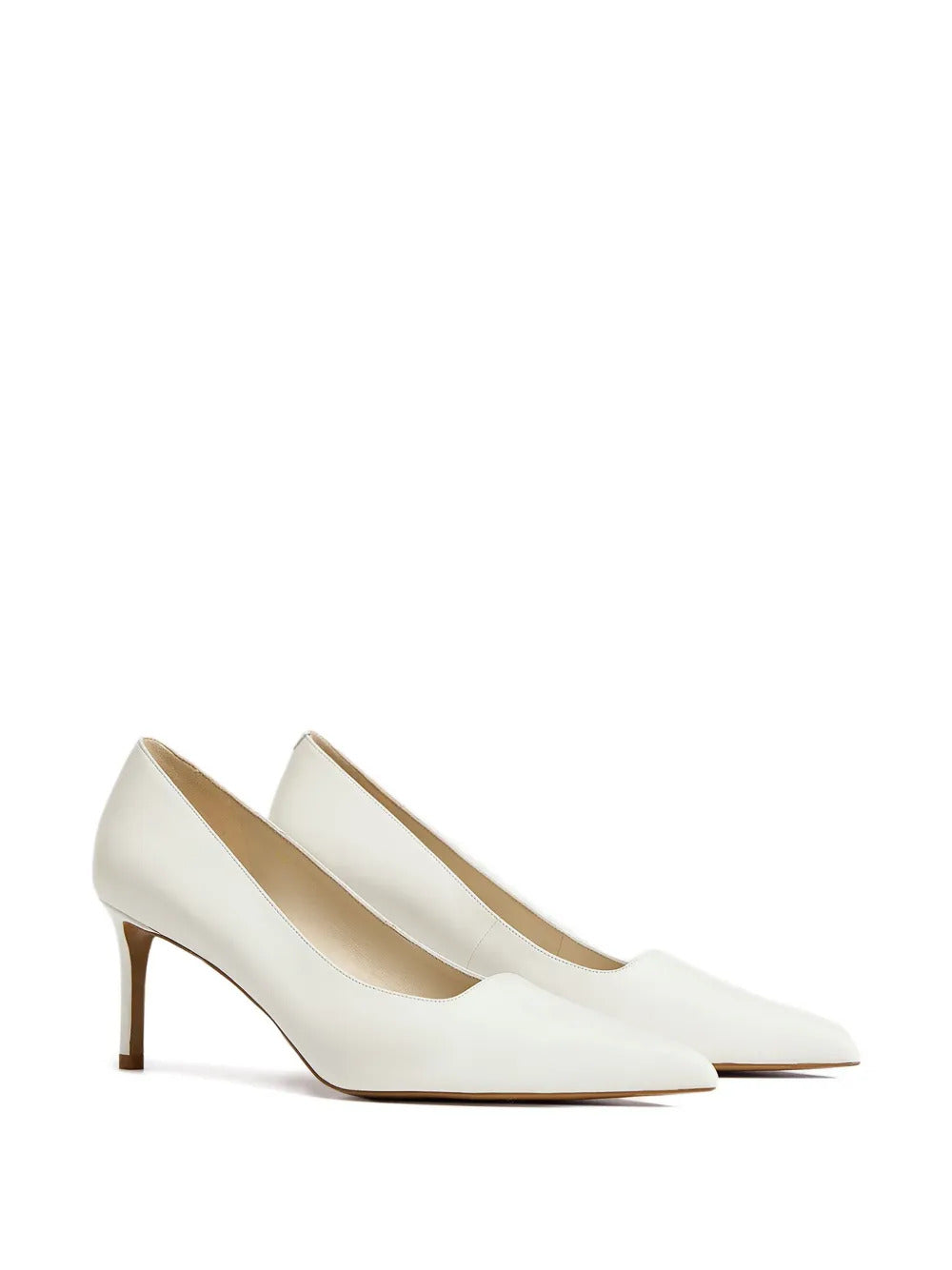 12 STOREEZ  70mm leather heeled pumps