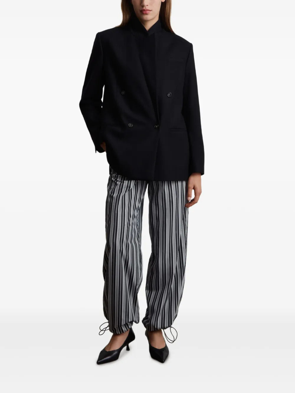 12 STOREEZ  striped straight-leg trousers