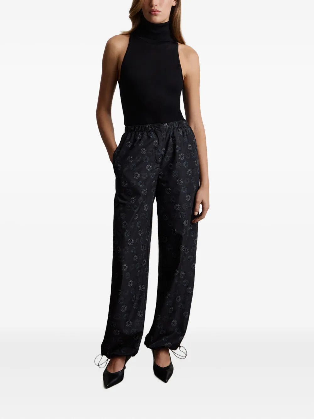 12 STOREEZ  taffeta straight-leg trousers