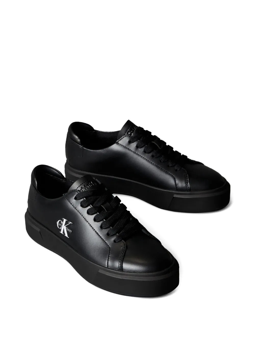 Calvin Klein  leather-logo sneakers