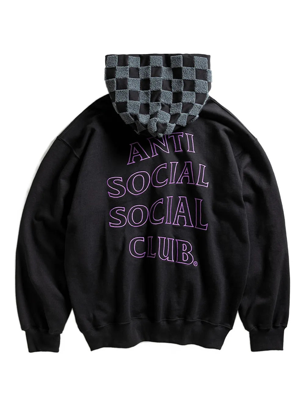 Anti Social Social Club  chenille checkered hoodie