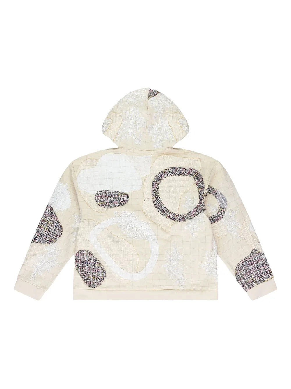 Who Decides War  Tweed Patchwork hoodie