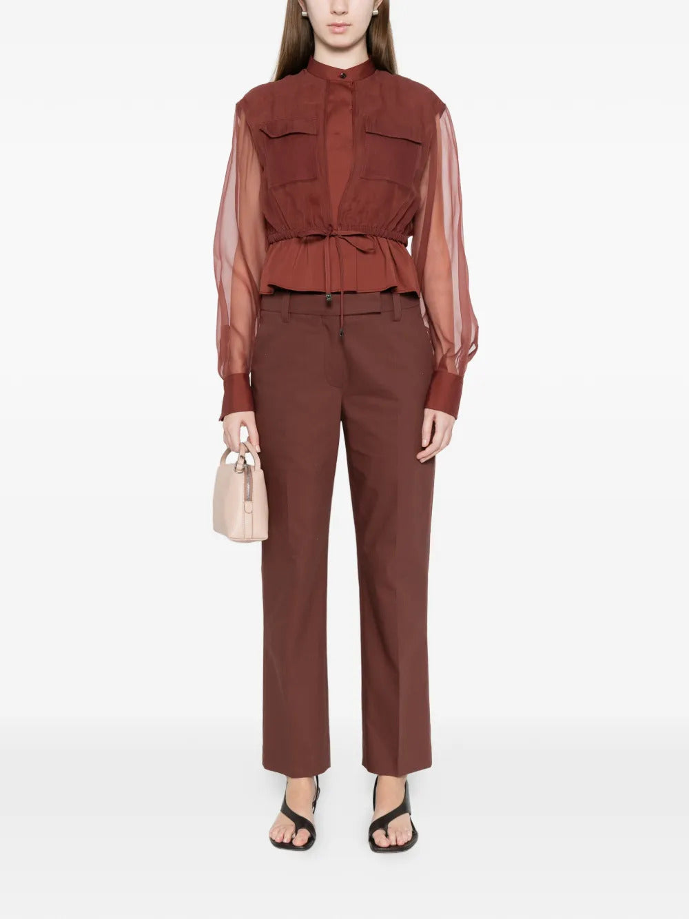 Brunello Cucinelli  pocket drawstring blouse