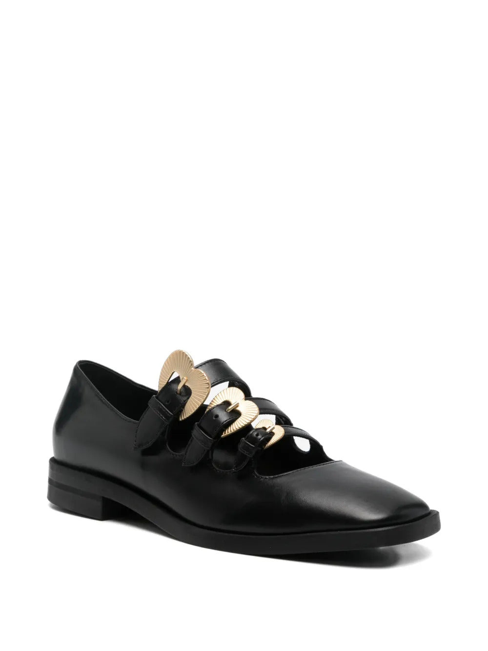 A.Bocca  buckle strap-detail flat pumps