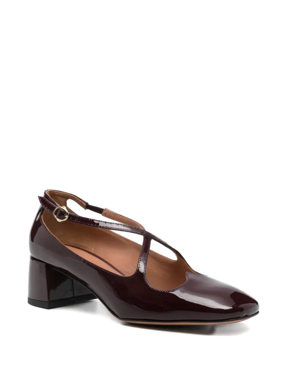 A.Bocca  45mm criss-cross square-toe pumps