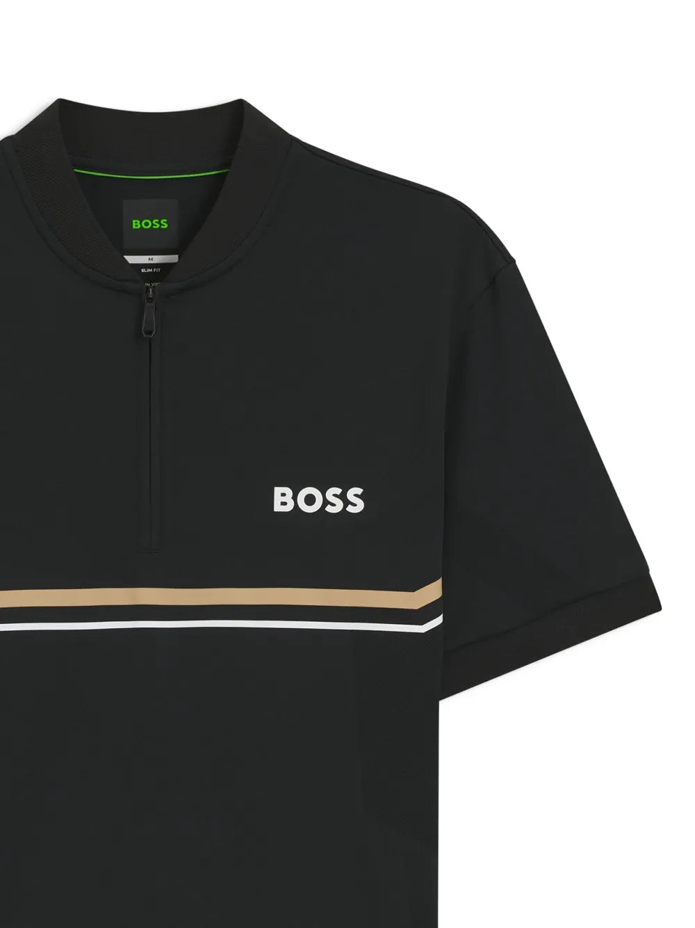 BOSS  striped-detail polo shirt