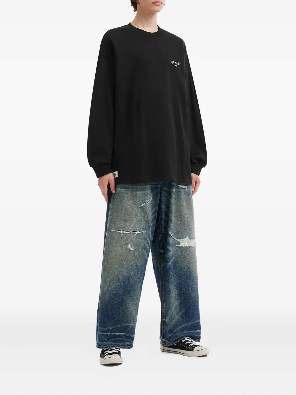 aftermaths  logo-embroidered sweatshirt