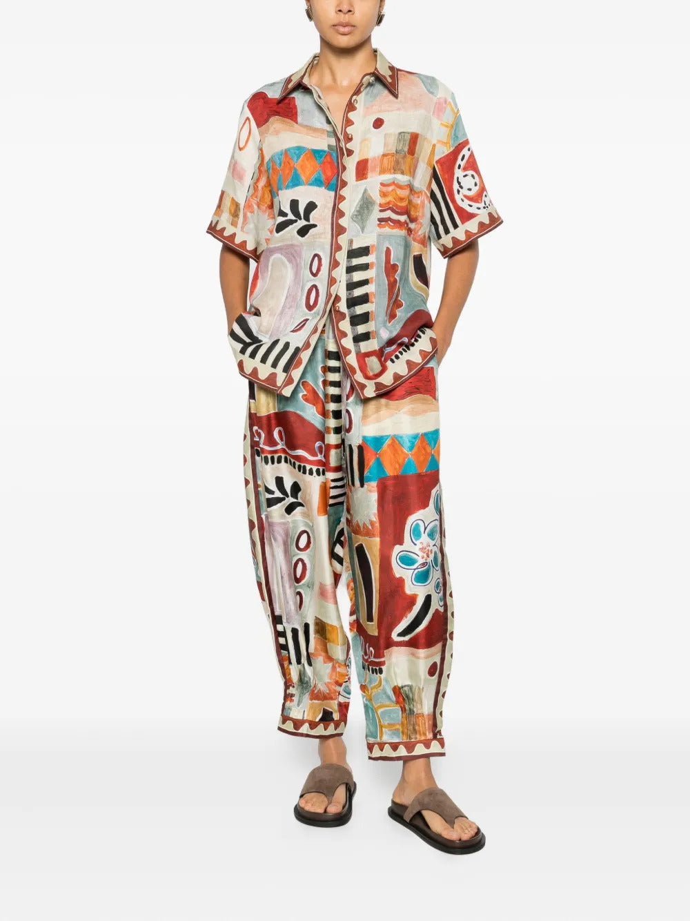 ALEMAIS  Michelle abstract-print shirt