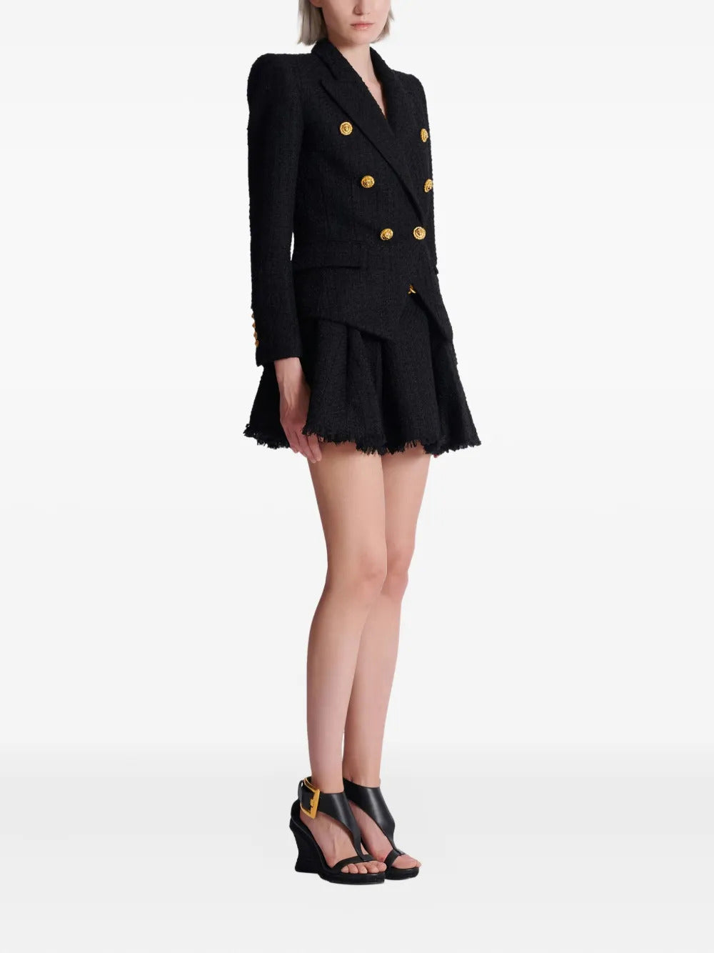 Balmain six-button tweed jacket
