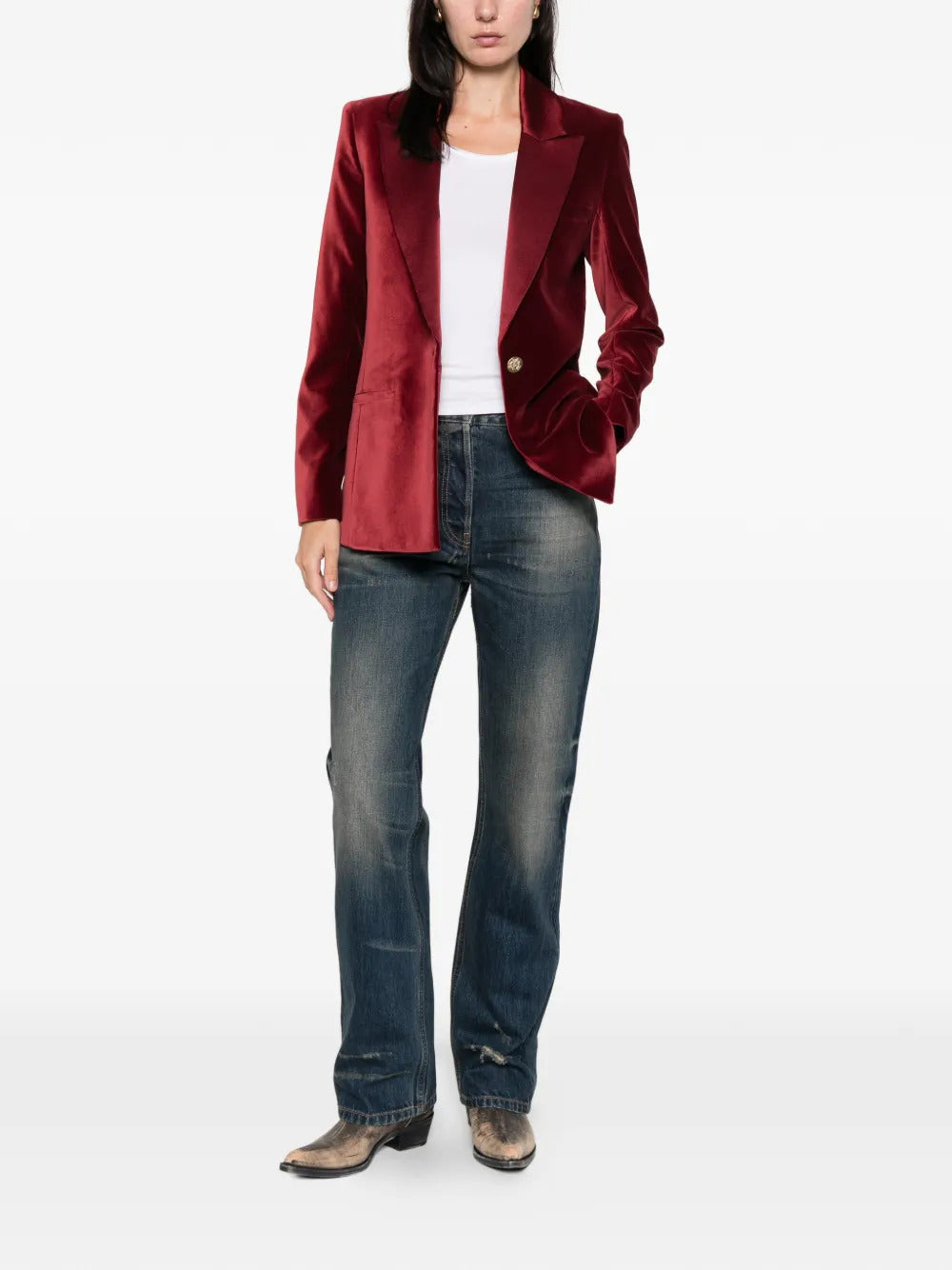 alice + olivia lapel button jacket