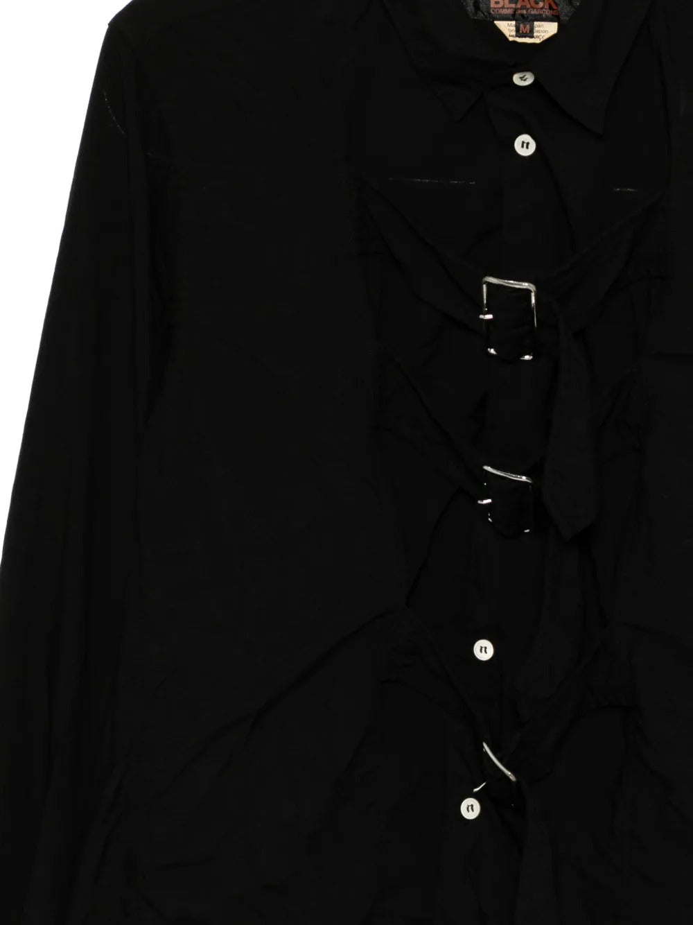 Black Comme Des Garçons  buckled shirt