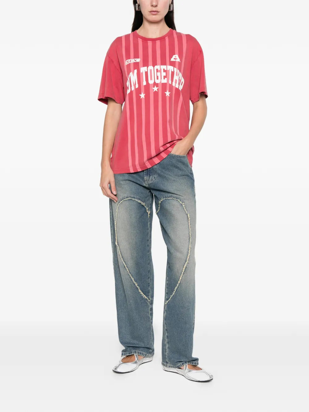 CARNE BOLLENTE Team Player striped T-shirt